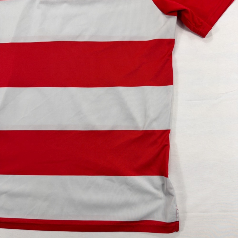Oakley Striped Performance Golf Polo Shirt XL Red White Short Sleeve Mens - Picture 9 of 10
